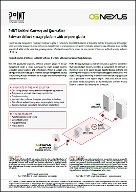 PoINT Archival Gateway & QuantaStor PoINT Archival Gateway & QuantaStor