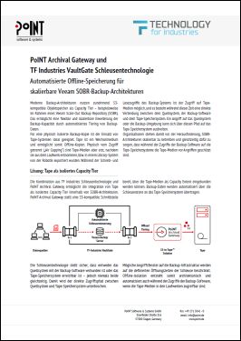 Joint Solution Brief: PoINT Archival Gateway & TF Industries VaultGate Joint Solution Brief: PoINT Archival Gateway & TF Industries VaultGate