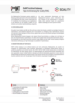 PoINT Archival Gateway | Tape Archivierung für Scality RING