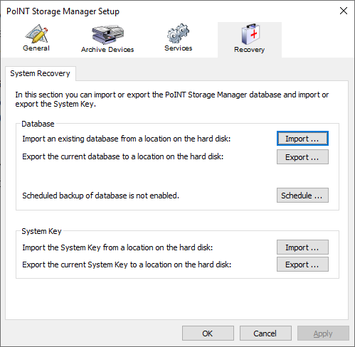 PoINT Storage Manager | Database Recovery & Backup