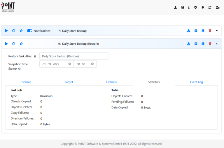 PoINT Data Replicator | Snapshot Restore