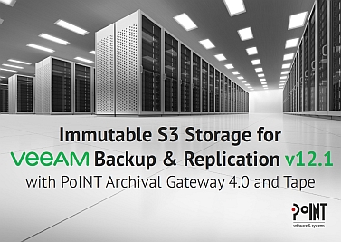 Immutable S3 Storage for Veeam Backup & Replication v12.1 with PoINT Archival Gateway and Tape