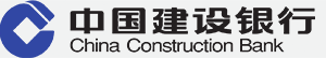 Chinesische Zeichen neben denen ein fast geschlossener blauer Kreis eine wei&szlig;e Raute fasst, machen das Logo der CCB aus. 