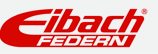 Der Schriftzug Eibach ist rot und das Wort Federn in wei&szlig; - was zusammen das Logo von Eibach Federn bildet.