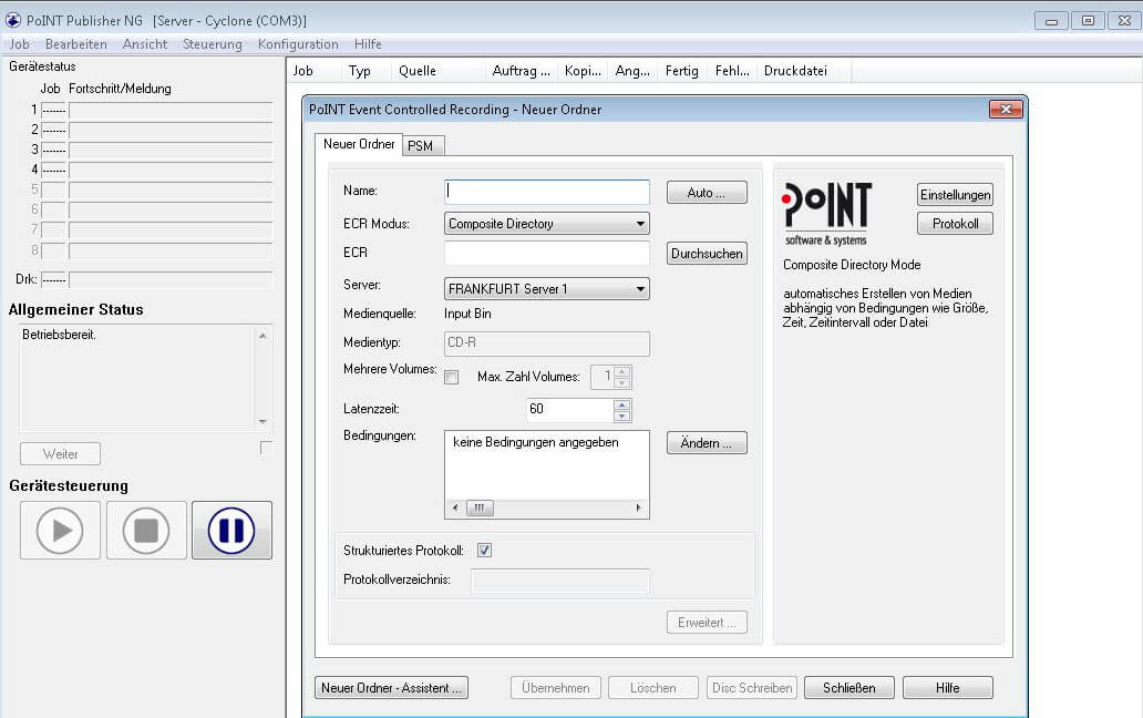 Durch ECR unterstützt der PoINT Publisher NG die Multi-Volume-Funktion-